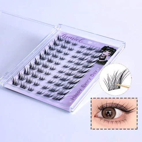 Lumiel Foxy Series Tassel Eyelash Cluster Natural Fox-Eye No-Glue Cluster Lashes Gumiho Style Tassel Eyelashes 60pcs (9–14mm) 여우 계열 속눈썹 내추럴 구미호 풍성한 만화 태슬 속눈썹 60pcs 9-14mm - Image 2