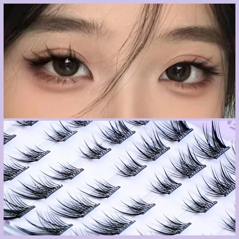 Lumiel Foxy Series Tassel Eyelash Cluster Natural Fox-Eye No-Glue Cluster Lashes Gumiho Style Tassel Eyelashes 60pcs (9–14mm) 여우 계열 속눈썹 내추럴 구미호 풍성한 만화 태슬 속눈썹 60pcs 9-14mm - Image 4