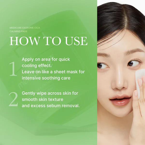 Medicube Exosome Cica Calming Toner Pad 100Pads Low-Irritating Daily Texture Care 메디큐브 엑소좀 시카 요철 진정패드 100패드 - Image 9