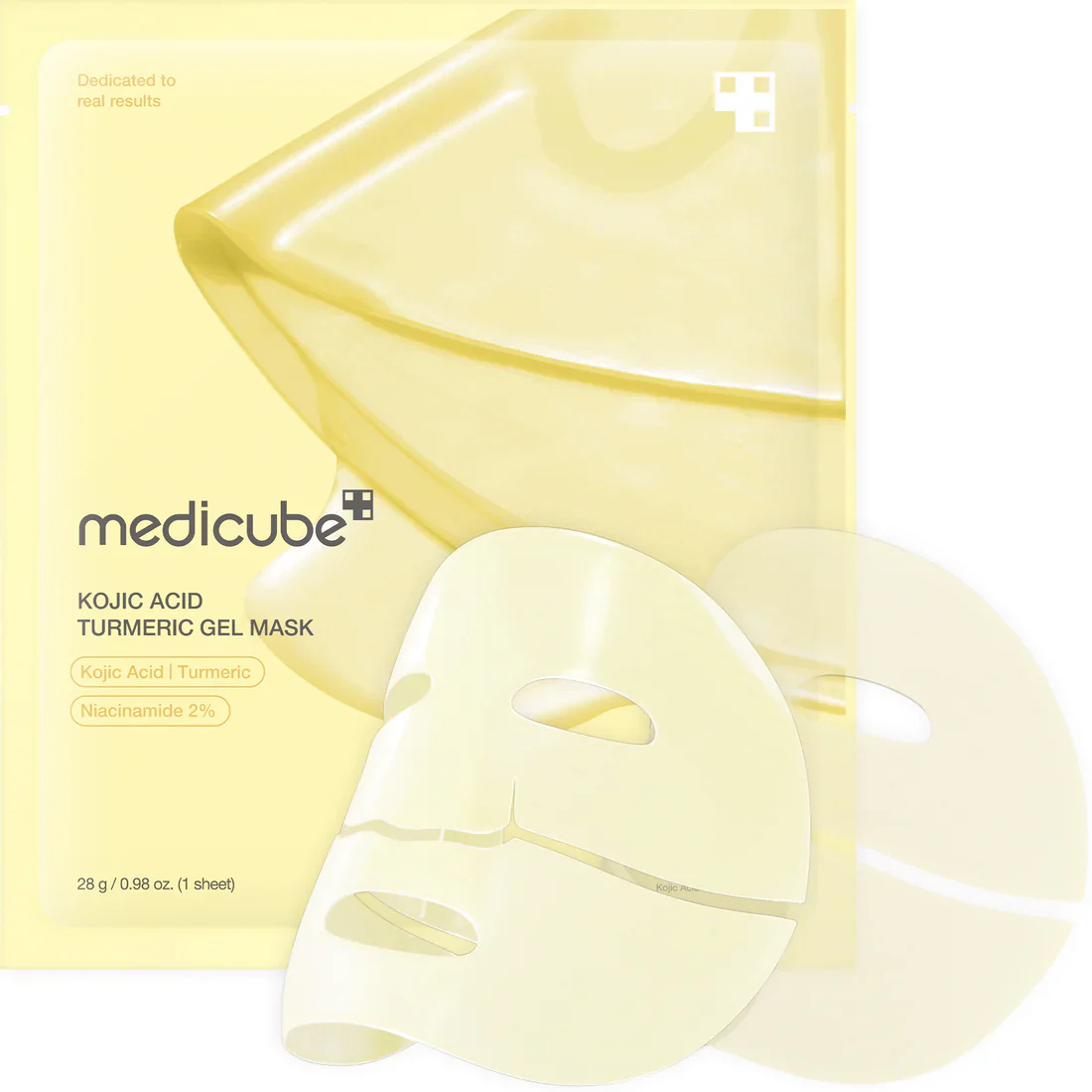 Medicube Kojic Acid Tumeric Brightening Gel Mask 28g / 0.98 oz. x 4ea 메디큐브 코직애씨드 터메릭 비타 겔 마스크 28g / 0.98 oz. x 4ea