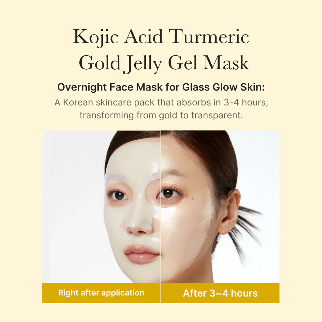 Medicube Kojic Acid Tumeric Brightening Gel Mask 28g / 0.98 oz. x 4ea 메디큐브 코직애씨드 터메릭 비타 겔 마스크 28g / 0.98 oz. x 4ea - Image 2