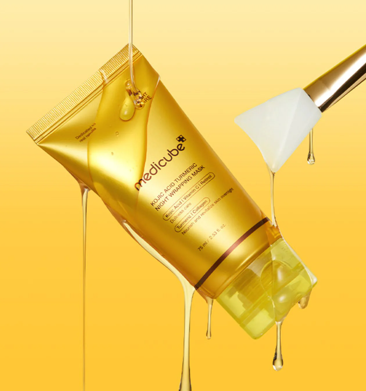 Medicube Kojic Acid Tumeric Night Wrapping Mask 75ml / 2.53 fl. oz. 메디큐브 코직애씨드 터메릭 비타 랩핑마스크 75ml / 2.53 fl. oz. - Image 13