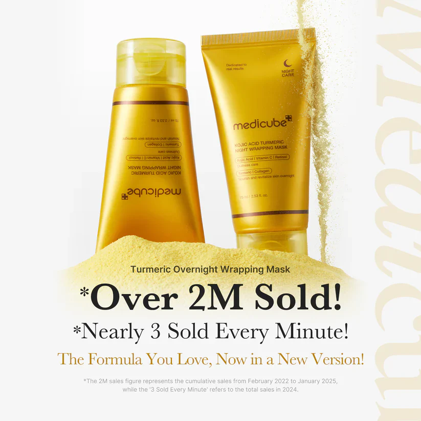 Medicube Kojic Acid Tumeric Night Wrapping Mask 75ml / 2.53 fl. oz. 메디큐브 코직애씨드 터메릭 비타 랩핑마스크 75ml / 2.53 fl. oz. - Image 2