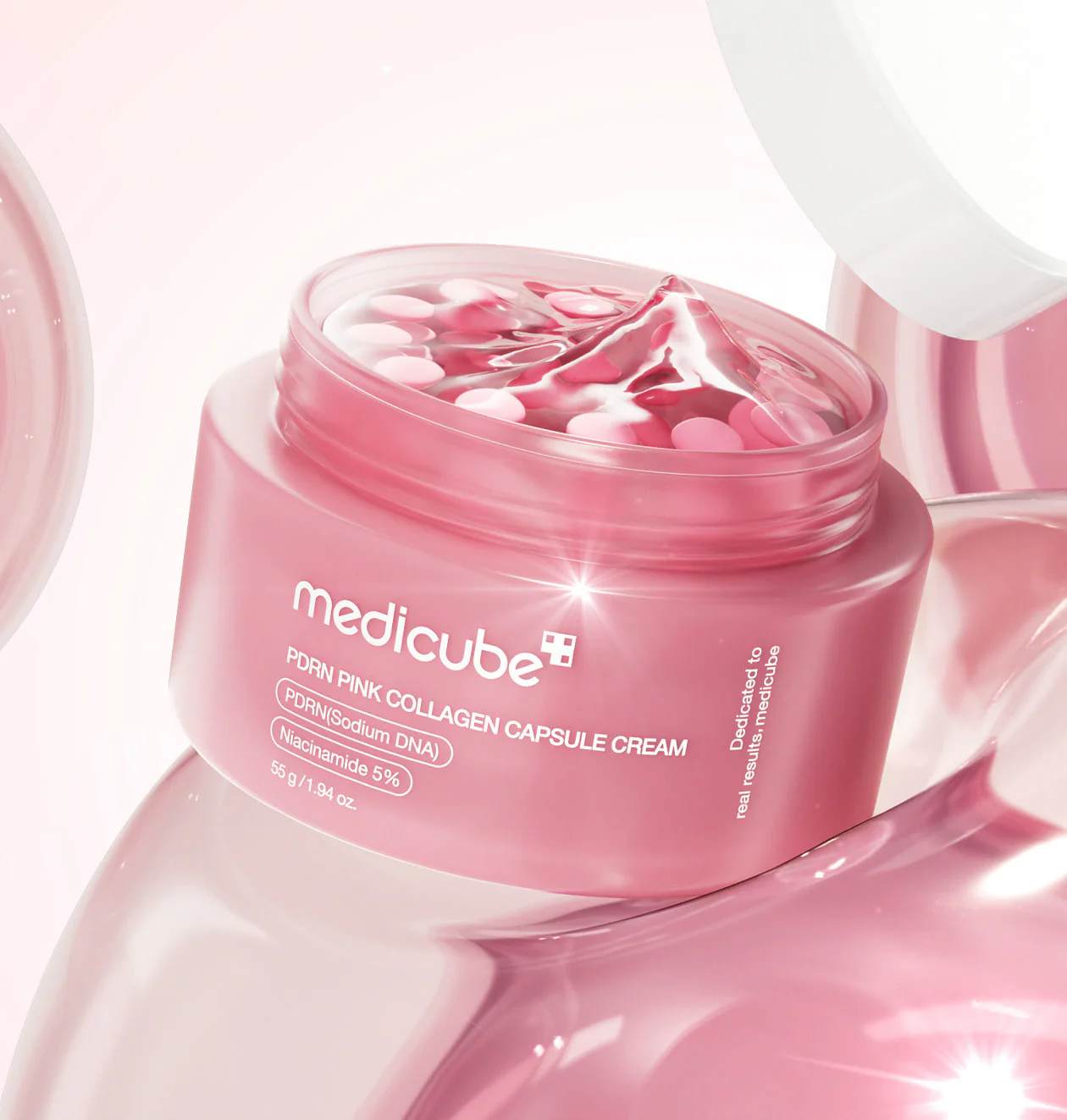 Medicube PDRN Pink Collagen Capsule Cream 55g 메디큐브 PDRN 핑크 콜라겐 캡슐 크림 55g - Image 3