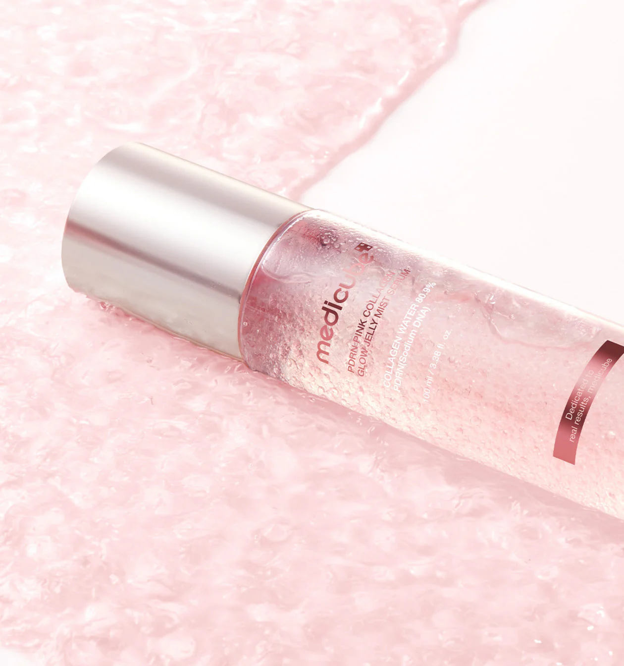 Medicube PDRN Pink Collagen Glow Jelly Mist Serum 100ml 메디큐브 피디알엔 핑크 콜라겐 글로우 젤리 미스트 세럼 100ml - Image 2