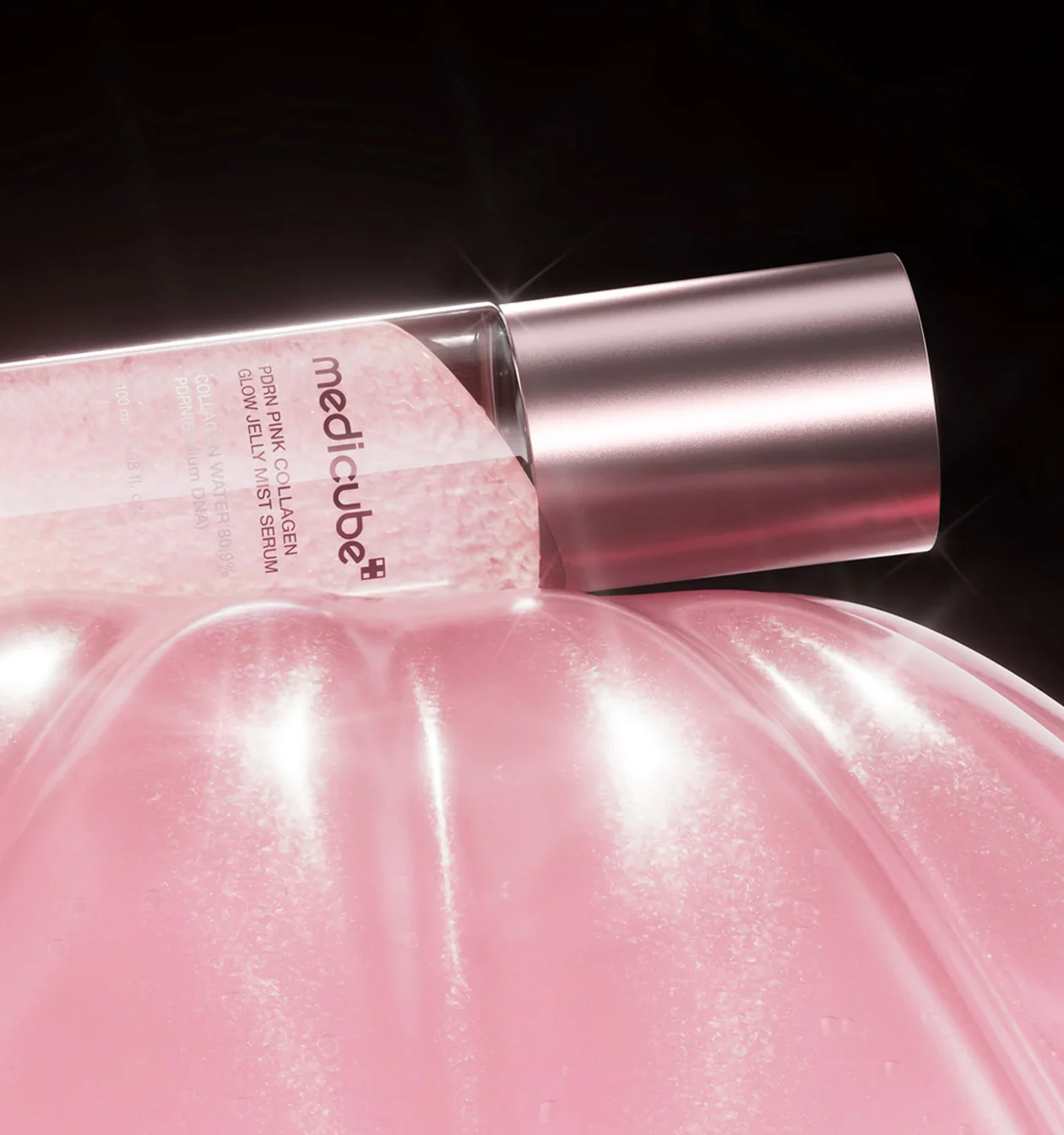 Medicube PDRN Pink Collagen Glow Jelly Mist Serum 100ml 메디큐브 피디알엔 핑크 콜라겐 글로우 젤리 미스트 세럼 100ml - Image 6