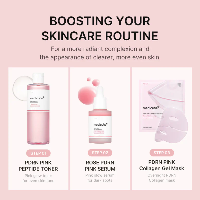 Medicube PDRN Pink Peptide Toner 250ml 메디큐브 PDRN 핑크 시카 수딩 토너 250ml - Image 8