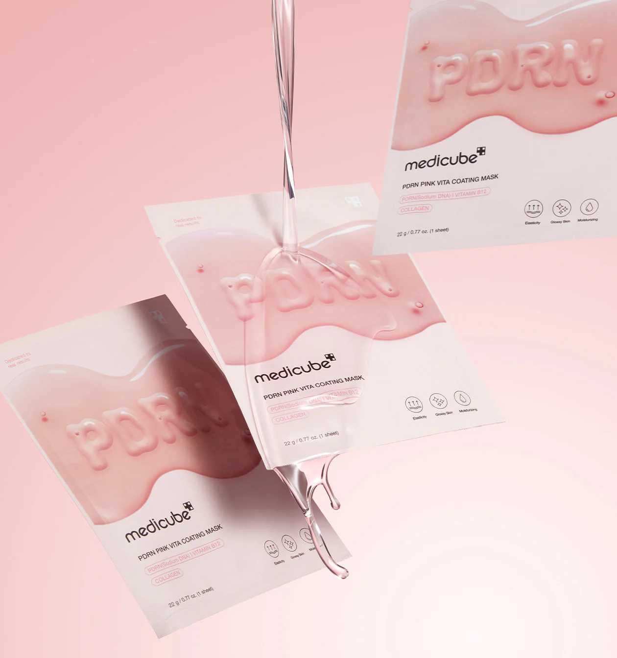 [5EA] Medicube PDRN Pink Vita Coating Mask 메디큐브 PDRN 핑크 비타 코팅 마스크