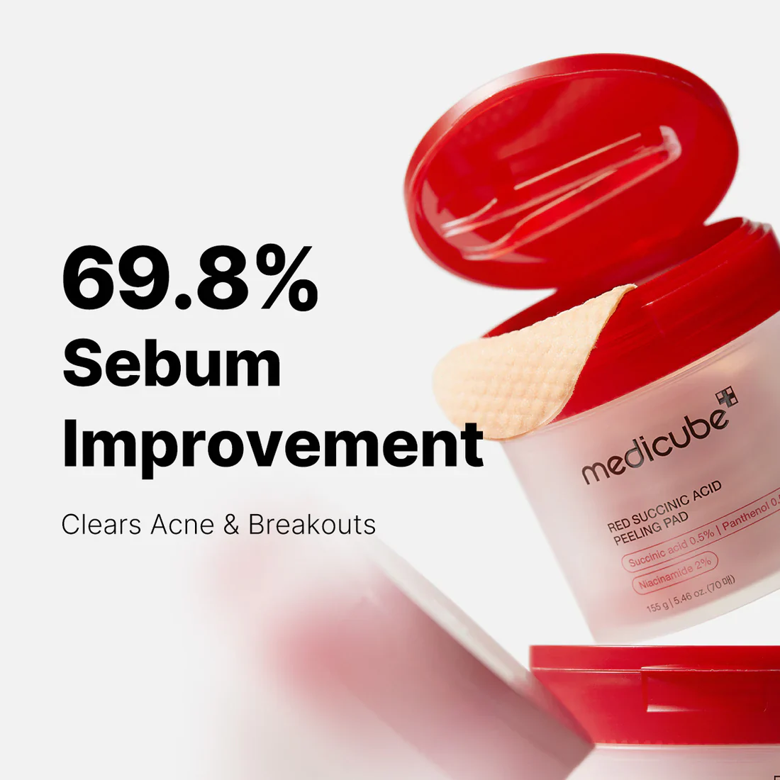 Medicube Red Succinic Acid Panthenol Pads 메디큐브 레드 석시닉 애씨드 패드 트러블개선 - Image 16