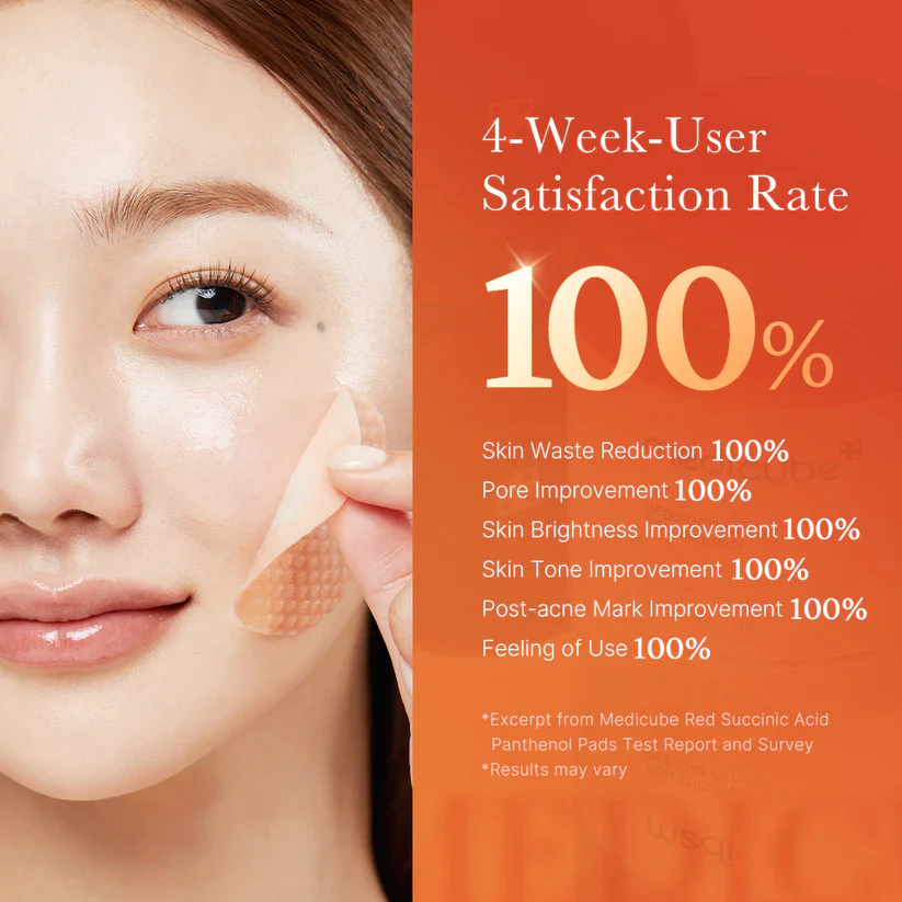 Medicube Red Succinic Acid Panthenol Pads 메디큐브 레드 석시닉 애씨드 패드 트러블개선 - Image 7