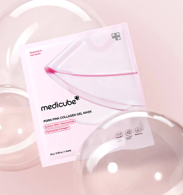 Medicube Salmon PDRN Pink Collagen Jelly Gel Mask 4EA 메디큐브 PDRN 핑크 콜라겐 겔 마스크 4매입 - Image 4