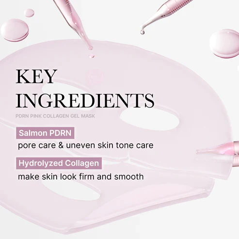 Medicube Salmon PDRN Pink Collagen Jelly Gel Mask 4EA 메디큐브 PDRN 핑크 콜라겐 겔 마스크 4매입 - Image 5