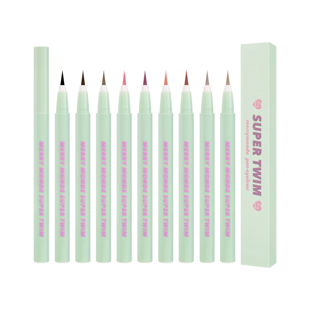 Merrymonde Super Twim Pen Eyeliner 12 Colors 메리몽드 슈퍼트임 펜 아이라이너 12색 - Image 2