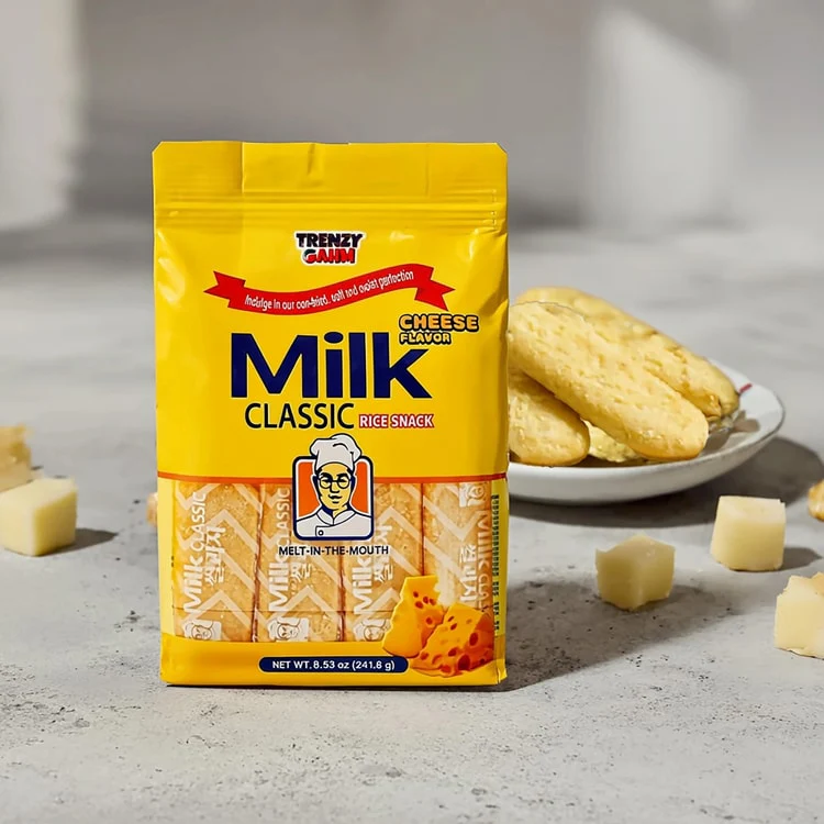 [PACK OF 3] Milk Classic Rice Crackers Cheese 240g 밀크 클래식 쌀과자 치즈 240g - Image 2