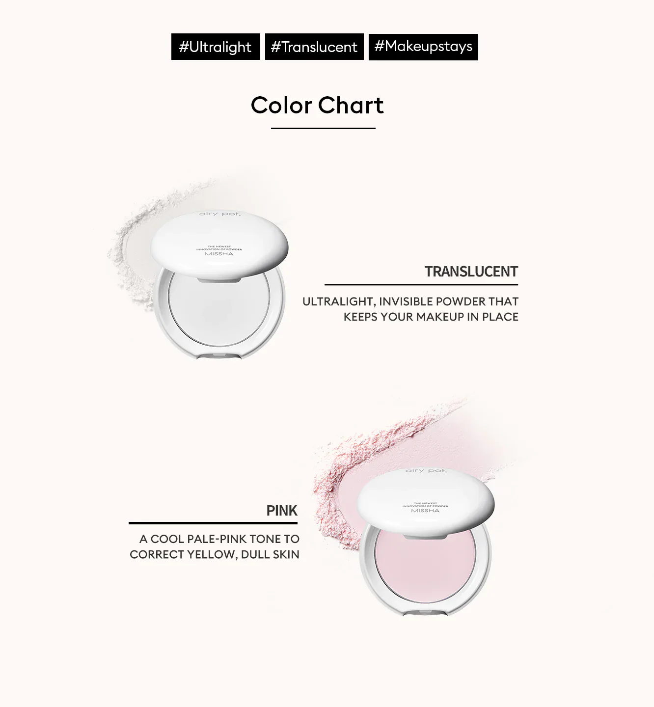 MISSHA Airy Pot Pact (Transparent/Mint/Pink) 미샤 에어리 팟 팩트 (투명/민트/핑크) - Image 4