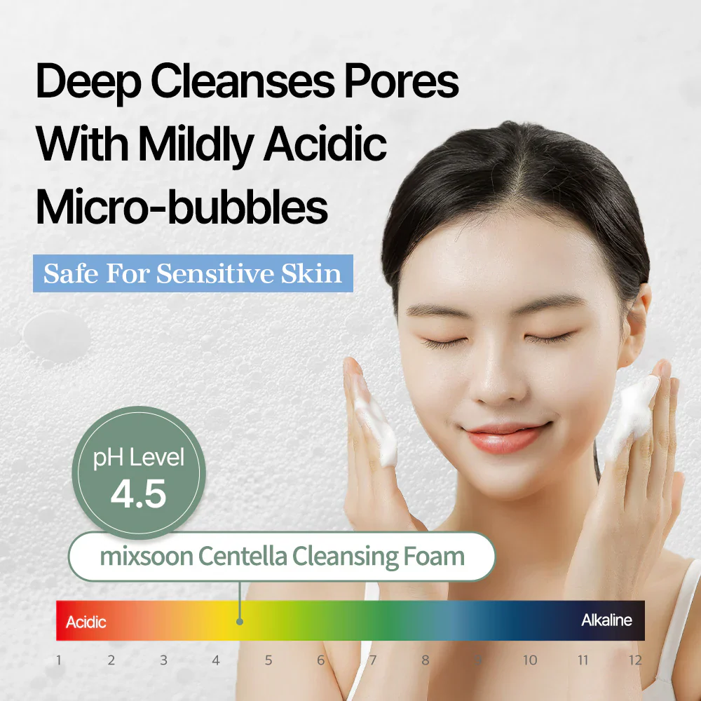 MIXSOON Centella Cleansing Foam 150ml 믹순 병풀 클렌징 폼 150ml - Image 5