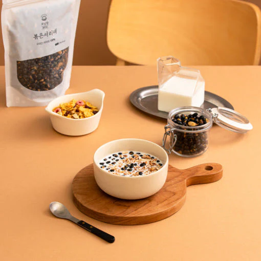 Morning Farm Roasted Black Soybean Snack 500g 모닝팜 국산 볶은서리태 500g 볶음 속청 검정콩 검은콩 뻥튀기 - Image 3