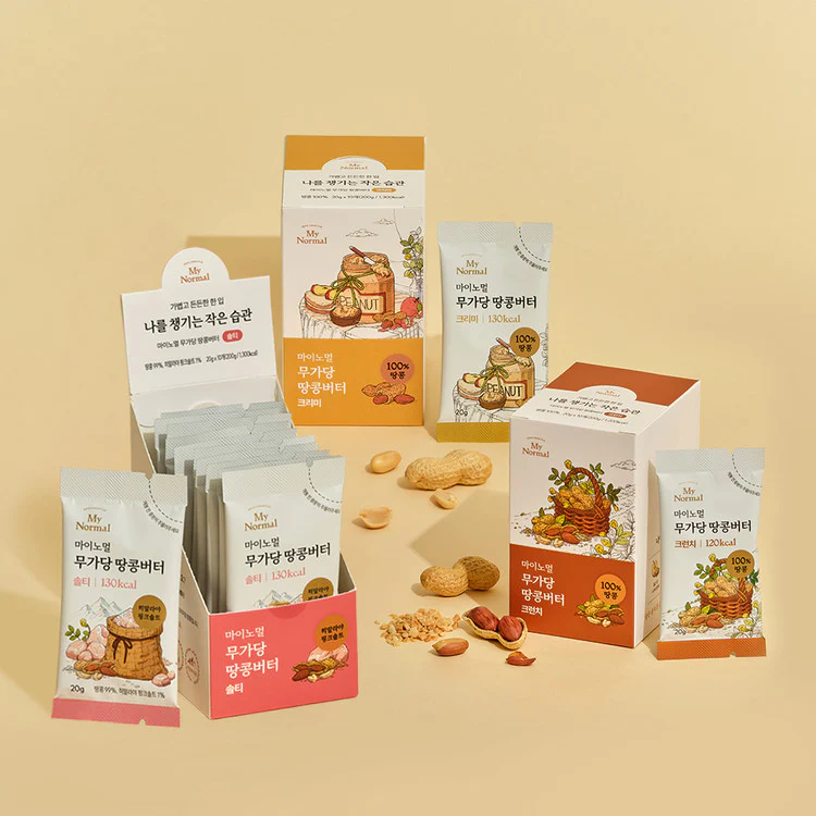 My Normal 100% Unsweetened Peanut Butter Sticks Salty / Crunchy / Creamy 20g x 10 Sticks 마이노멀 100% 무가당 땅콩버터 스틱 솔티/크런치/크리미 20g X 10개입 - Image 2