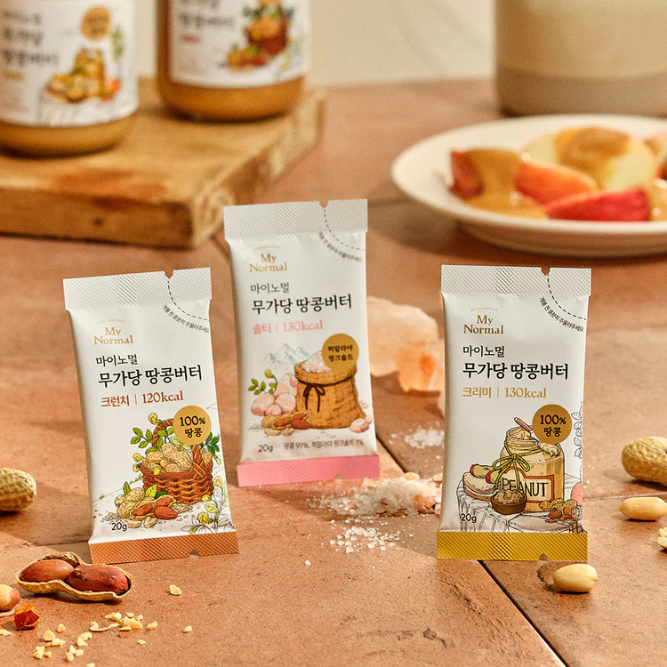 My Normal 100% Unsweetened Peanut Butter Sticks Salty / Crunchy / Creamy 20g x 10 Sticks 마이노멀 100% 무가당 땅콩버터 스틱 솔티/크런치/크리미 20g X 10개입 - Image 3