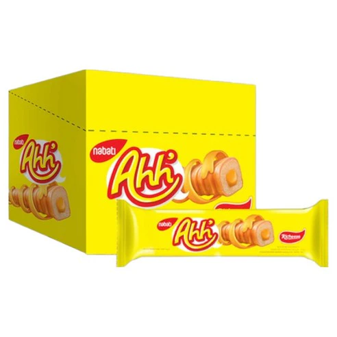 NABATI Richeese Ahh Triple Cheese Roll Snack 나바티 리치즈 아하
