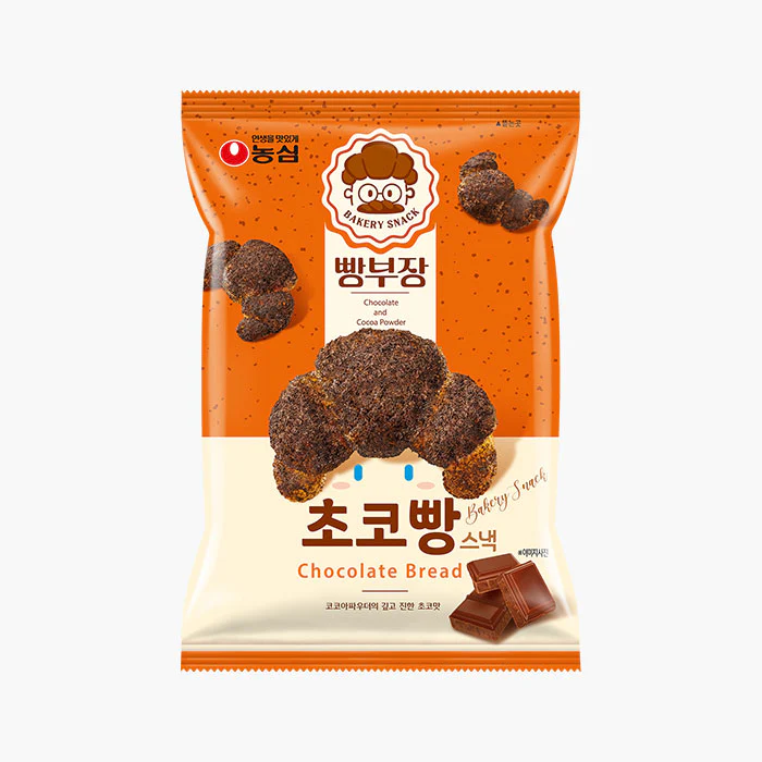[PACK OF 3] NONGSHIM CHOCOLATE BREAD BAKERY SNACK 55g 농심 빵부장 초코빵 스낵 55g - Image 3