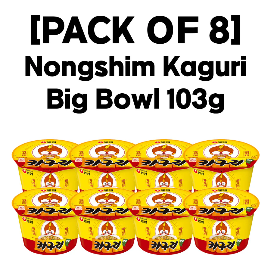 [PACK OF 8 / 16] Nongshim Kaguri Big Bowl 103g 농심 카구리 큰사발면 103g - Image 2