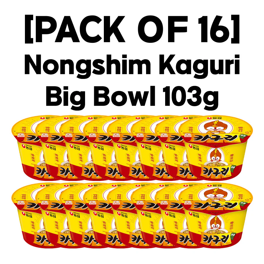 [PACK OF 8 / 16] Nongshim Kaguri Big Bowl 103g 농심 카구리 큰사발면 103g - Image 3