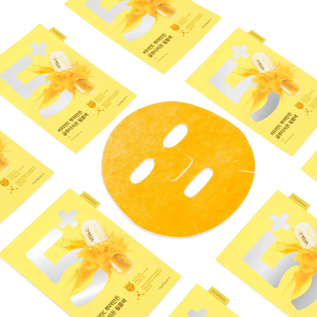 [PACK OF 4] Numbuzin No.5+ Vitamin Spotlight Sheet Mask 넘버즈인 5번 비타민C 뿌려만든 글루타치온 필름팩 - Image 3