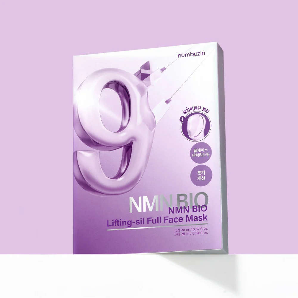 Numbuzin No.9 Nad Bio Lifting Full Cover Facial mask 4EA 넘버즈인 9번 NMN BIO 리프팅 풀페이스팩 4개입 - Image 3