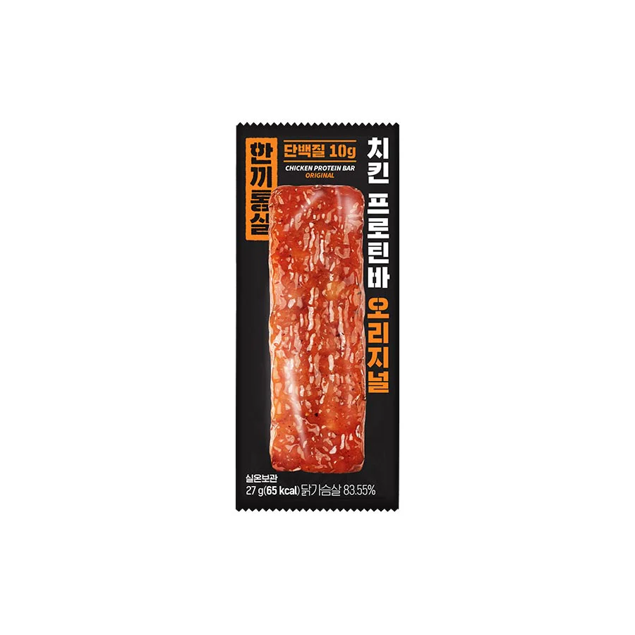 [PACK OF 3] One Meal Chicken Protein Bar Original 27g Chicken Breast 83.55% 한끼통살 치킨 프로틴바 오리지널 27g 닭가슴살 83.55% - Image 2