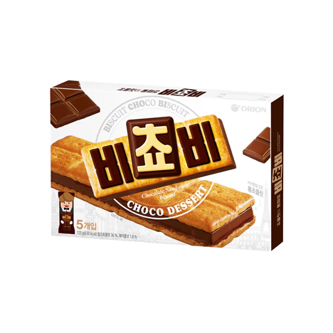 [PACK OF 2] ORION BISCHOBI (BISCUIT CHOCO BISCUIT) Chocolate Sandwich Biscuit 125g (25g X 5EA) 오리온 비쵸비 125g (25g X 5봉지) - Image 2