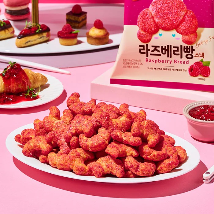[PACK OF 3] NONGSHIM RASPBERRY BREAD BAKERY SNACK 55g 농심 빵부장 라즈베리빵 스낵 55g - Image 4