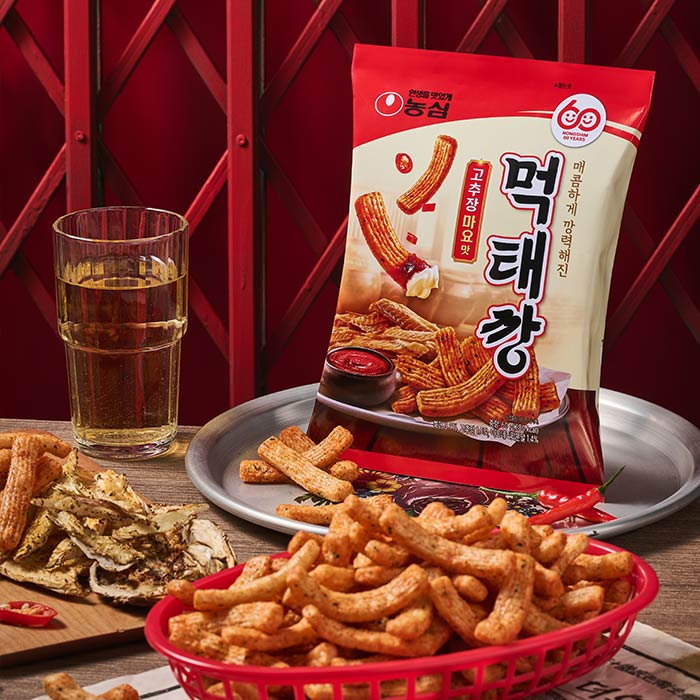 [PACK OF 3] Nongshim Shrimp Crackers Muktaekkang Gochujang Mayo Flavor 60g 농심 새우깡 먹태깡 고추장마요맛 60g
