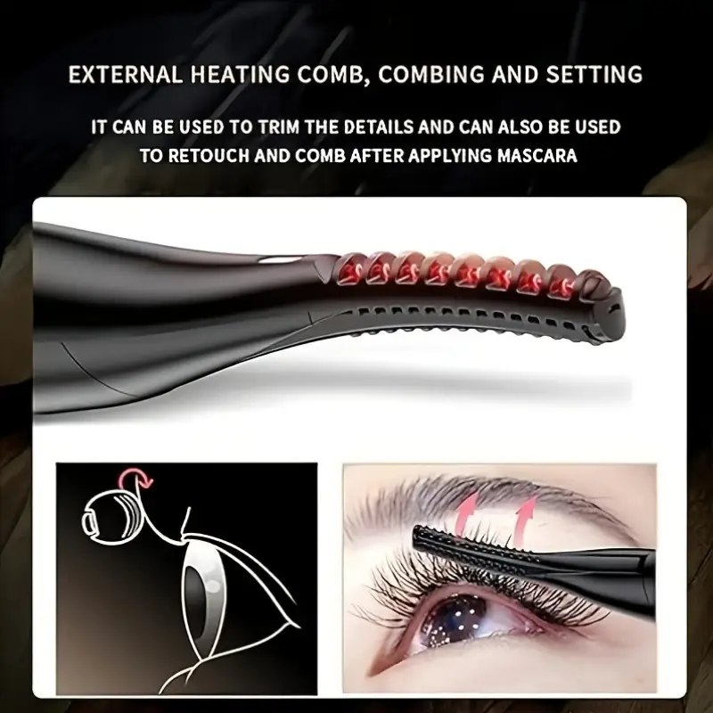 Clip & Comb 2-in-1 Clip Type Heated Lash Curler (USB Rechargeable) 집게형 속눈썹 히팅 컬링기 - Image 5