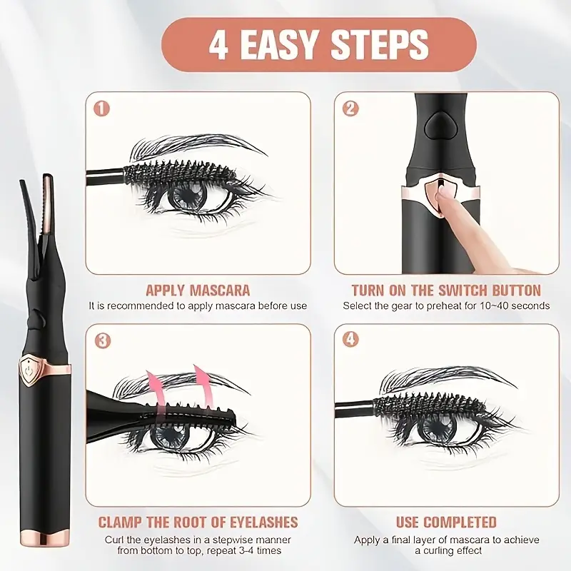 Clip & Comb 2-in-1 Clip Type Heated Lash Curler (USB Rechargeable) 집게형 속눈썹 히팅 컬링기 - Image 6