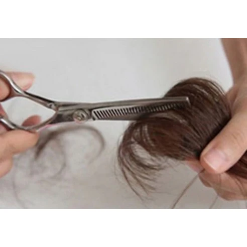 (쿠팡 베스트셀링🔥) 100% Human Hair Straight Bangs Hairpiece 인모 일자 앞머리가발 다크브라운 - Image 4