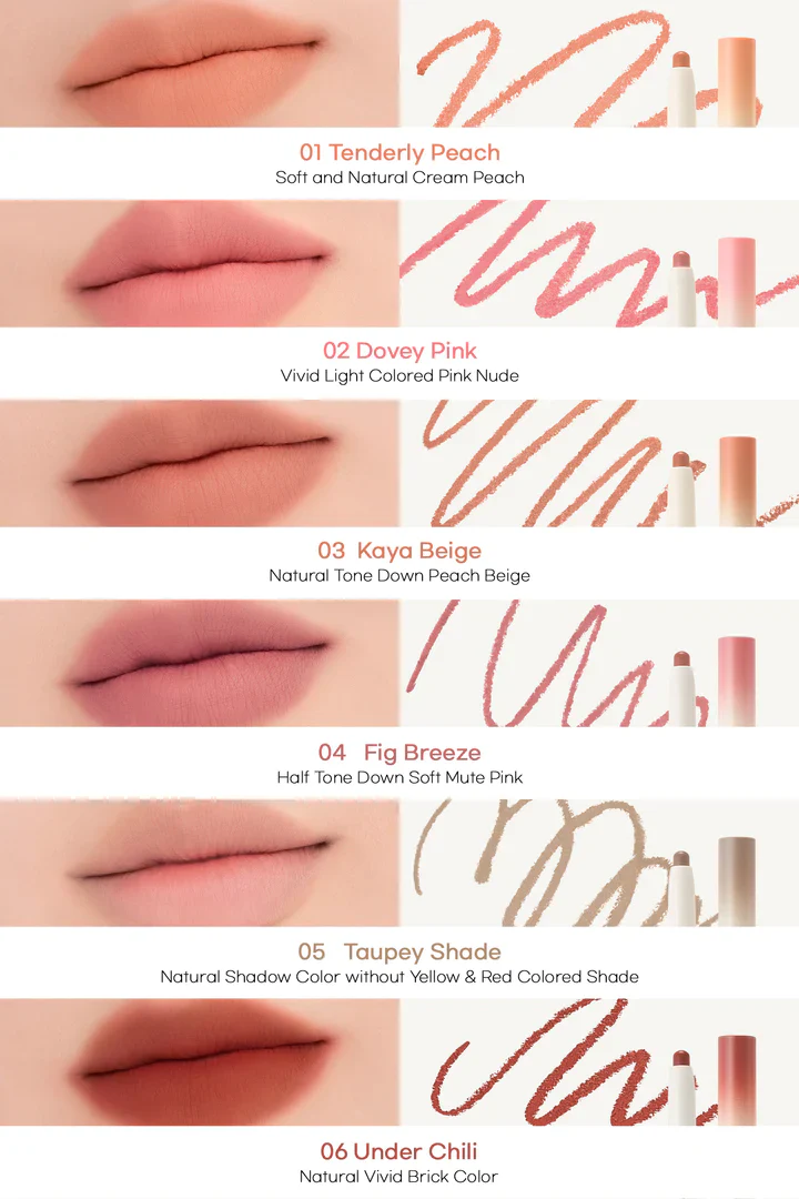 ***CLEARANCE  Rom&nd Lip Mate Pencil #Be Over Shade 롬앤 립 매트 펜슬 #비오버쉐이드 - Image 3