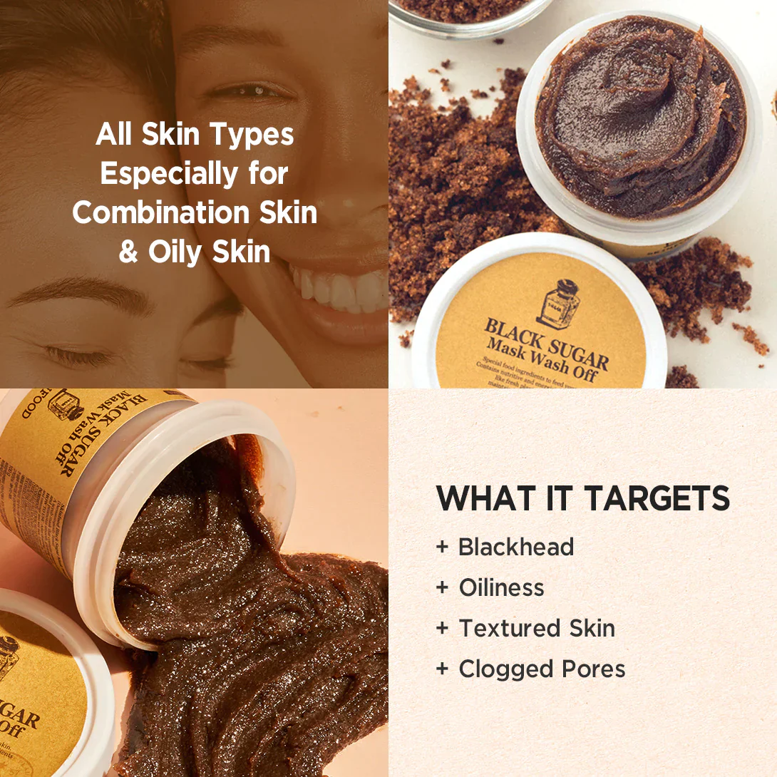 SKINFOOD Black Sugar Mask Wash Off 120g 스킨푸드 블랙슈가 마스크 워시오프 120g - Image 6