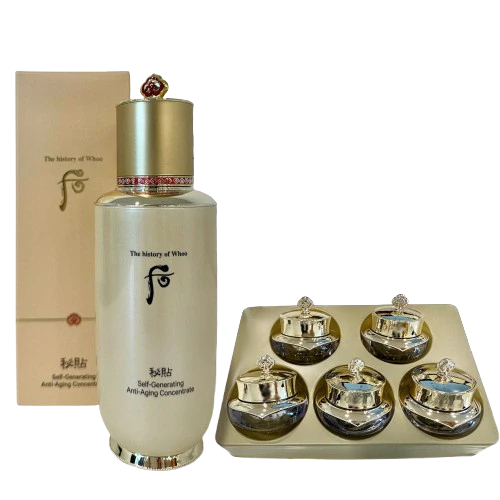 Special Value** The history of Whoo Bichup Self-Generating Anti-Aging Concentrate 90ml + Cheongidan Radiant Rejuvenating Eye Cream 5ml × 5EA 더 후 비첩 자생 에센스 90ml + 천기단 아이크림 5ml X 5EA