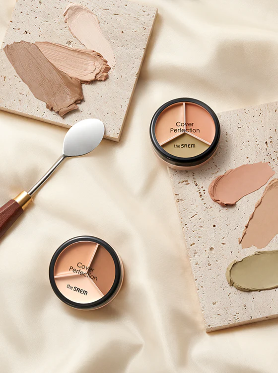 ***CLEARANCE The Saem Cover Perfection Triple Pot Concealer 더 샘 커버 퍼펙션 트리플 팟 컨실러 - Image 3