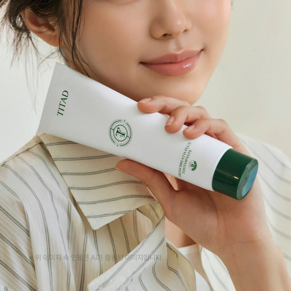 TITAD Fresh Breath Plus Toothpaste 100g 티타드 프레시 브레스 플러스 치약 100g 손태영 입냄새제거 치약 연예인치약 입냄새삭제치약 이민정치약 - Image 2