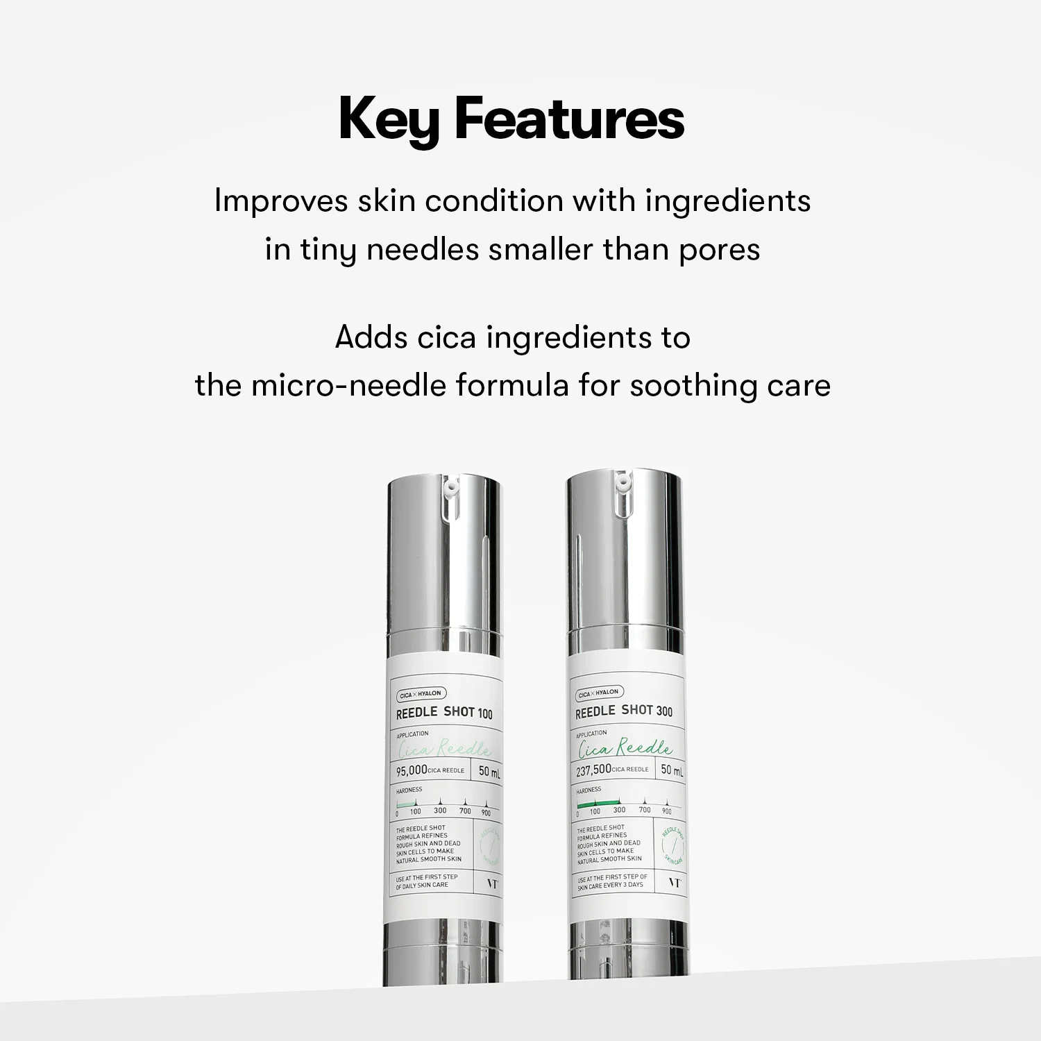 [PACK OF 2] VT CICA X HYALON REEDLE SHOT® 300 Facial Boosting First Ampoule 2ml*6EA VT 리들샷 300 페이셜 부스팅 퍼스트 앰플 2ml*6개입 - Image 5