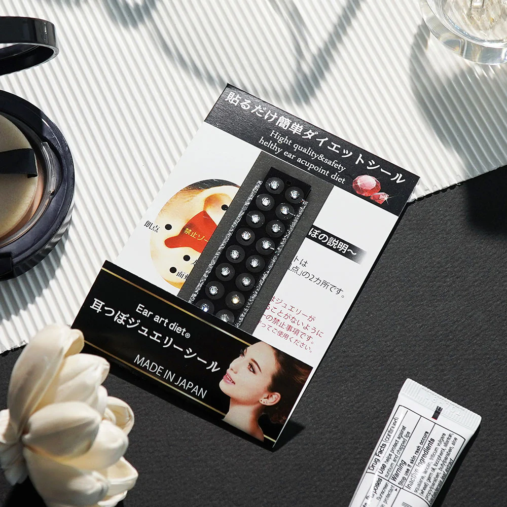 WASABINEKO X BITOKEN Ear Jewelry Point Sticker Ear Acupressure Patch Crystal  3.0mm 20pcs  와사비네코 미인츠보 쥬얼리 귀지압패치 크리스탈 3.0mm 20pcs - Image 4