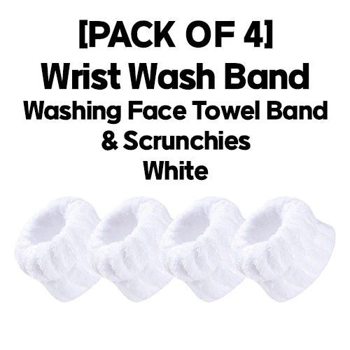 [PACK OF 4] Wrist Wash Band ( Washing Face Towel Band & Scrunchies ) 4 Pair 세안 손목 밴드 4쌍 - Image 4