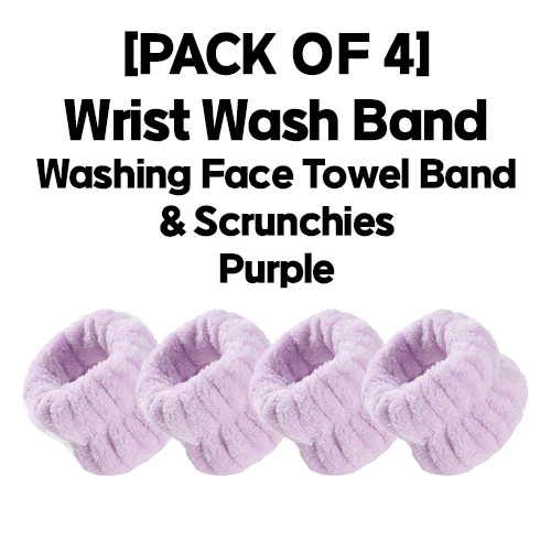 [PACK OF 4] Wrist Wash Band ( Washing Face Towel Band & Scrunchies ) 4 Pair 세안 손목 밴드 4쌍 - Image 6